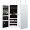 Lockable Jewelry Cabinet Jewelry Armoire Wall Door Mounted w/Frameless Mirror.